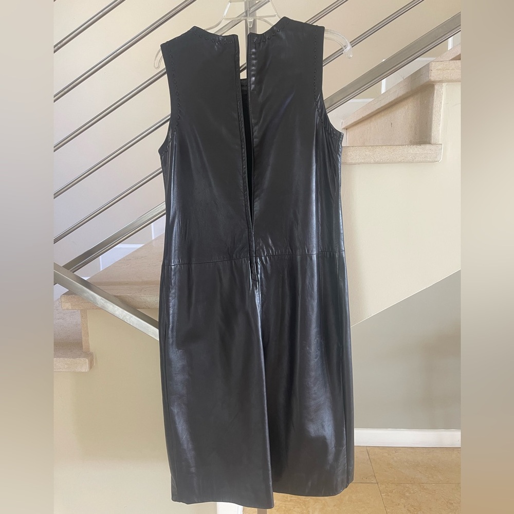 VINTAGE MARC JACOBS BLACK LEATHER DRESS - Picture 3 of 16